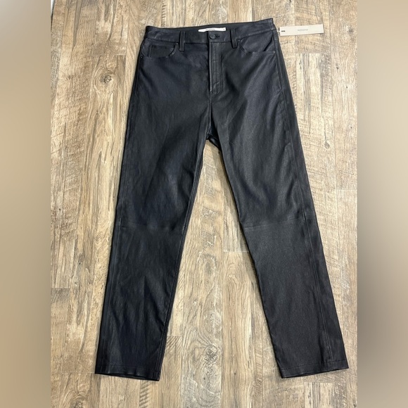 Black Leather Hudson Harlow Pants 100% Lamb Leather - Picture 5 of 15